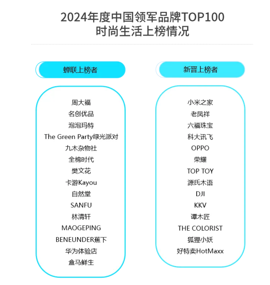 2024最强的100个“领军品牌”，名单来了！